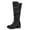 Black, variant on Pennysue Women's Knee High Boots Tan 2 Inch Side Zipper Boots 7.5M