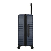 Protege Navy Vacationer 24-Inch Checked Expandable Hardside Luggage With 360-Spinner Wheels and Divider Pockets