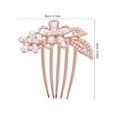 thumbnail image 2 of Elegant Imitation Pearl Hair Comb for Weddings 1 Piece Pink Alloy Bridal Accessory, 2 of 4