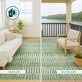 thumbnail image 4 of Addison Rugs Chantille Indoor/Outdoor Transitional Stripes Aloe Machine Washable Rectangle Rug, 10' x 14', 4 of 8