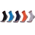 thumbnail image 2 of Xfvqtps Mens Running Socks Cushioned Absorb Sweat Color Blocked Mid Tube Socks for Outdoor Cycling Running Sports Socks White, 2 of 3