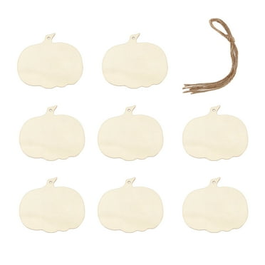 Weis 8Pcs Natural Wood Slice Unfinished Wood Ornament Pumpkin Blanks Craft Supplies