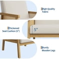thumbnail image 4 of YUSAZENS Natural Rattan Wicker Dining Chair, Solid Wood Frame, Breathable Seat for Kitchen Dining Room Living Room Accent Chair Beige, 4 of 7