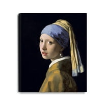DECORARTS - Girl With A Pearl Earring, Johannes Vermeer Art Reproduction. Giclee Canvas Prints Wall Art for Home Decor 24x20"