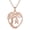 Rose Gold, variant on Heshpaws Heart Pendant Necklace Custom Initial Letter Tree Shaped Charm Pendant Jewelry for Women, Gift for Mom Daughter Wife