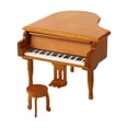 thumbnail image 1 of Caja de música de Piano, casa de muñecas, juego de simulación, Mini decoración de escritorio, caja Musical de Piano en miniatura para músicos del Día Color madera, 1 of 6