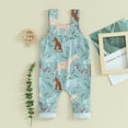thumbnail image 3 of Bagilaanoe Newborn Baby Girl Boy Jumpsuit Sleeveless Cartoon Print Romper Overalls 6M 12M 18M 24M Infant Long Pants Spring Clothes, 3 of 6