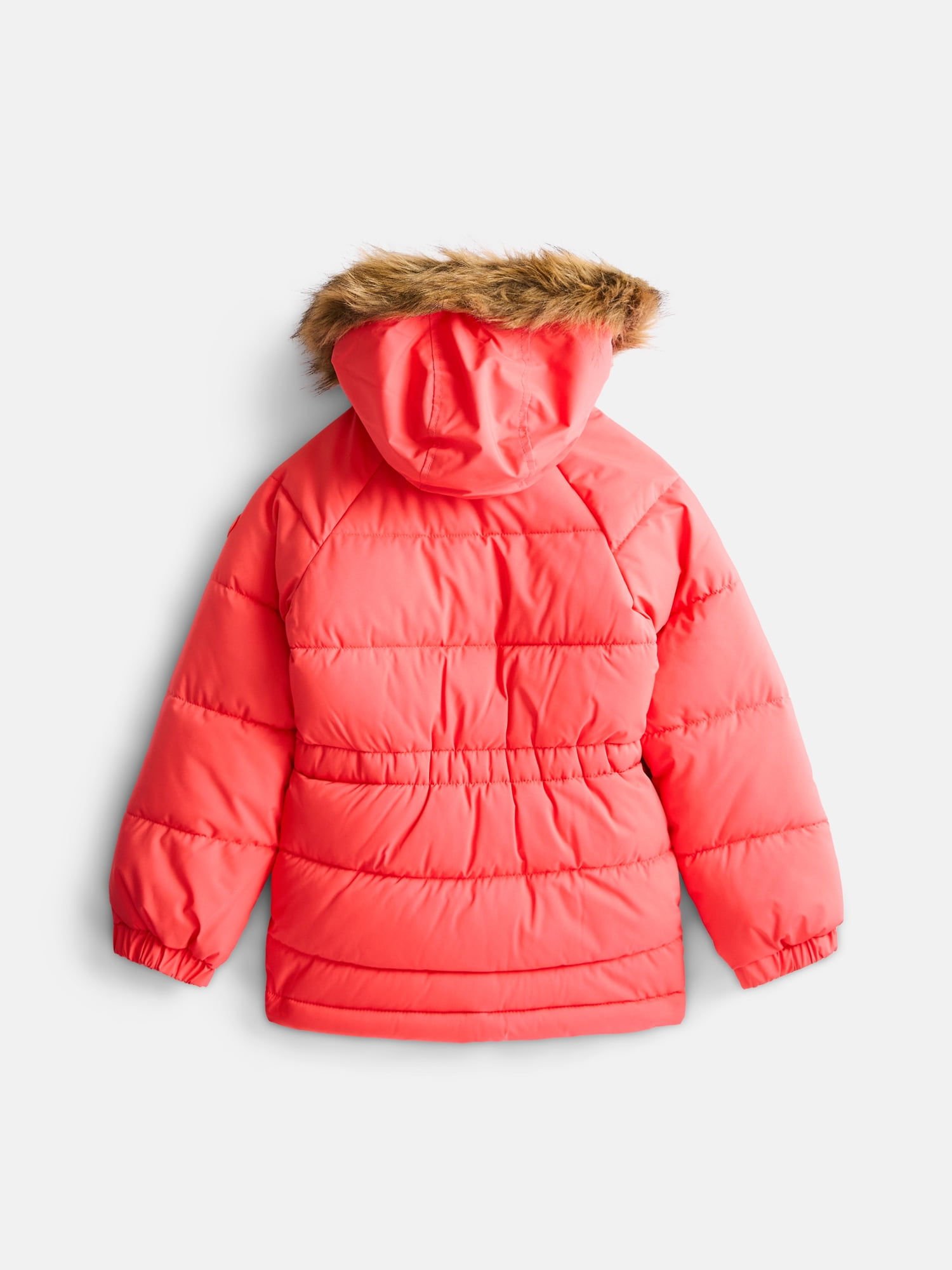 Ozark Trail Girls' Parka Jacket with Faux Fur Hood, Sizes 4-18