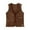 Brown, variant on BRGZLK Boys Girls Fringe Western Vest Kids Fashion Solid Sleeveless Country Cow Vest Kids Short Faux Leather Outwear Dress Up Party Outfit Brown 5-6 Years