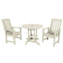 Highwood's 36" Round 3-pc Lehigh Dining Set - Dining Height, Outdoor, Eco-friendly, Synthetic Wood