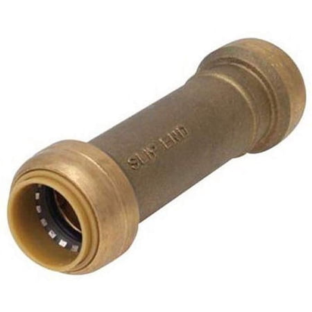 SharkBite Slip Coupling U3016LFA 3/4 inch Repair Plumbing Fitting Pipe Connector Push-to-Connect Copper CPVC Brass
