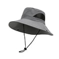 thumbnail image 4 of Unisex Men Womens Summer Sun Hat Beach Hat Wide Brim Outdoor UPF 50+ Protection Cooling Grey Hat for Outdoor Golf Hiking Fishing Beach, 4 of 5