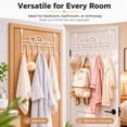 thumbnail image 7 of NOGIS Over The Door Hooks - Sturdy Metal Over Door Hanger Coat Rack with 7 Hooks for Bag, Coat, Towel, Hat, Robes, Scarves, Closet, Fits 1.77" Thick Door (White), 7 of 7