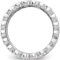 thumbnail image 2 of Sterling Silver Cheryl M Rhodium-Plated Cz Eternity Five Ring Set (Size 8) Made In China qcm267-8, 2 of 5