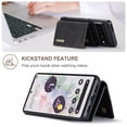 thumbnail image 3 of Jiahe Cover For Google Pixel 7 Pro,Shockproof Magnetic Card Slot Wallet Kickstand Full Body Protector Case Cover,Black, 3 of 11