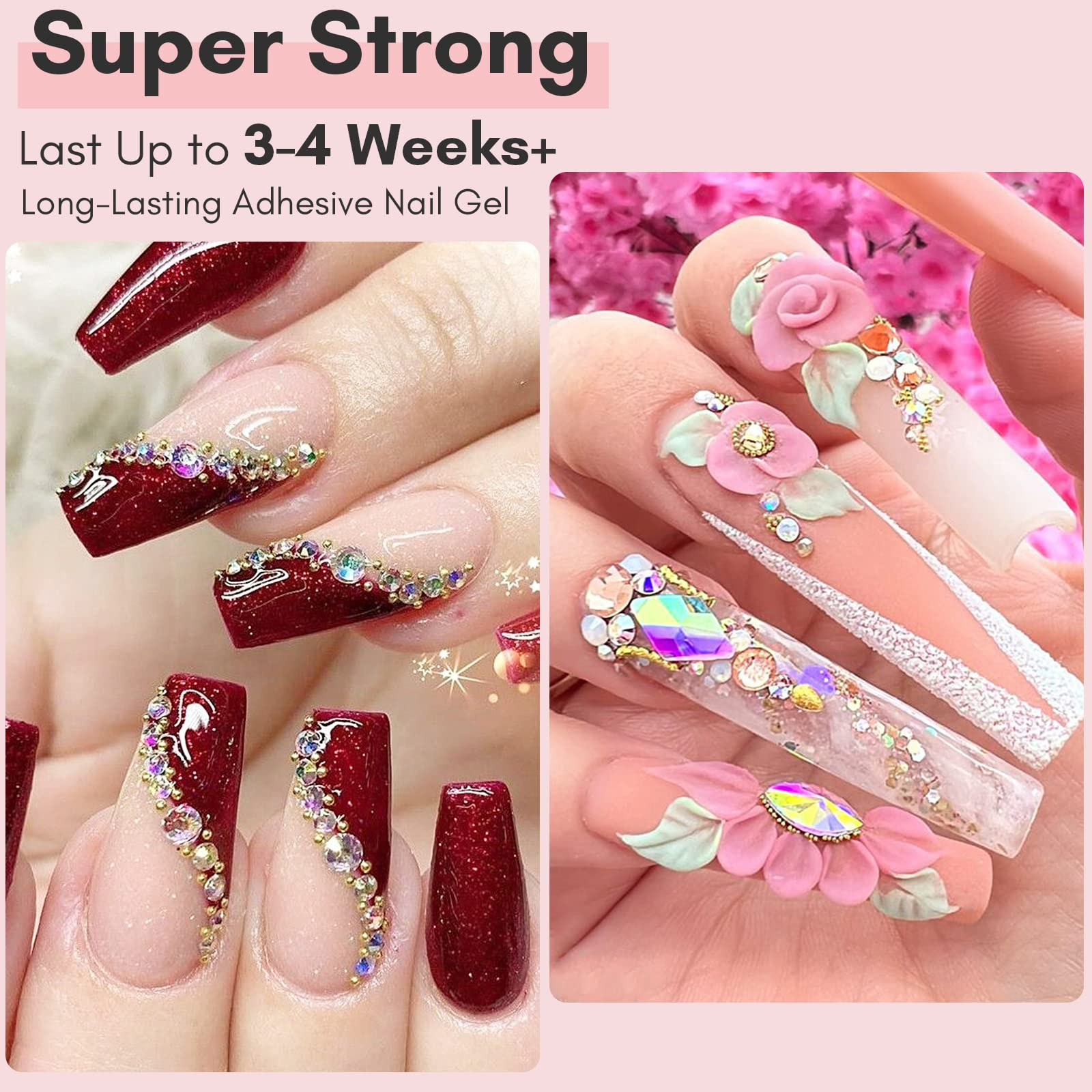 Wrapables Dazzling Nail Art Rhinestones Nail Manicure with Plastic Case,  Shimmery Leaves, 1 - Kroger