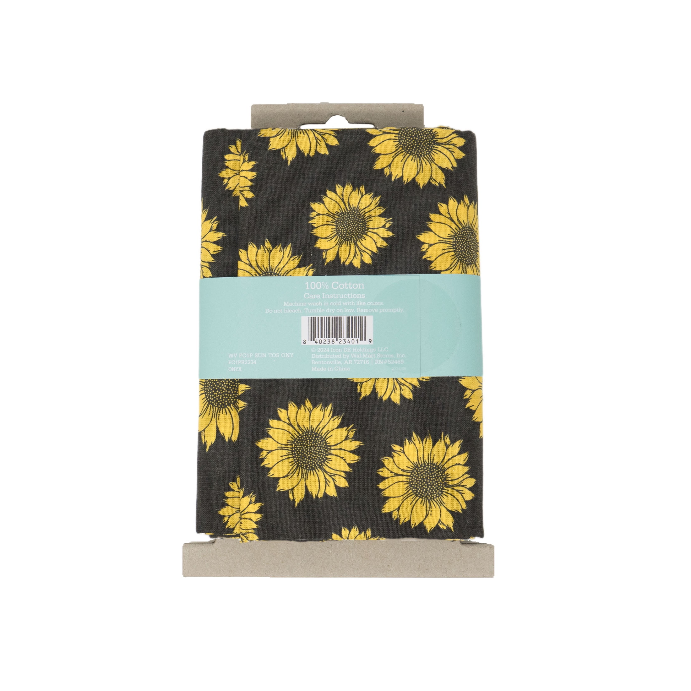 Waverly Inspirations 1 Yard Cut 100% Cotton Prints Fabric, Sunflow Onyx, 44" Wide for Quilting & Sewing
