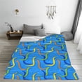 thumbnail image 5 of Honeii Colorful Snake Print Fleece Blanket - Throw Blanket for Bed, Sofa, Couch, Camping, and Travel , Microplush Ultra Soft Warm Blanket-50"x40", 5 of 7