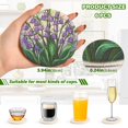 thumbnail image 3 of Haosy Set of 6 Drink Woven Coaster with Holder Heat Resistant Non-Slip Bar Coasters 4 Inches Lily Of The Valley, 3 of 7