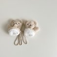 thumbnail image 3 of Guantes de bebé de otoño del sur, de invierno, con dibujos de oso, cálidos, forrados con vellón, con dedos gruesos, bonitos guantes para niños, 3 of 6
