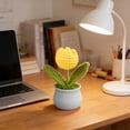 thumbnail image 2 of Crochet Potted Plants, Mini Knitted Decor for Home/Office/Gifts, Eco-Friendly Desk Decor, Rose - Red Tulip Home Decor, 2 of 6