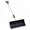 Black, variant on Removable Portable Snow Shovel | Wide Plastic Snow Pusher & Spade for Driveway & Walkway | Thickened Durable Blade with Aluminum Handle for Easy Outdoor Snow Removal