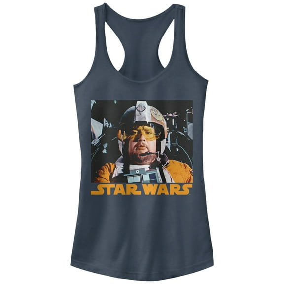 Junior's Star Wars Jek Tono Porkins  Racerback Tank Top Indigo Small
