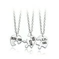 thumbnail image 7 of Stainless Steel 3-Piece Puzzle Heart Necklace - Family Friendship Jewelry for Sisters & Friends, 7 of 7