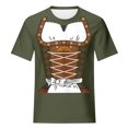 thumbnail image 4 of Pompotops Blouse Décontractée Mode Femme Imprimé Oktoberfest Col Rond T-Shirt Blouse Imprimée Tee Liquidation, 4 of 5