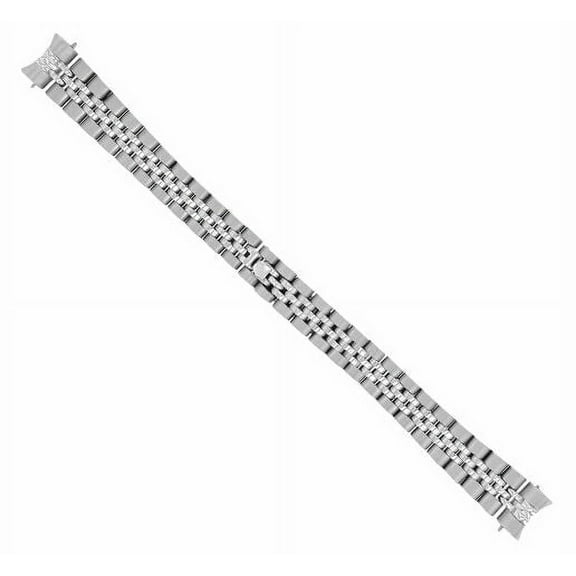 LADIES STAINLESS JUBILEE WATCH BAND FOR ROLEX DATEJUST 13MM ENDS W/ HIDDEN CLASP
