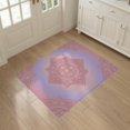 thumbnail image 3 of ODIKA Pastel Pink Purple Fade Geometric Border Crisp Edge Definition Pet Friendly & Kids Safe for Bedroom, Bedside, Nursery, 3 of 7