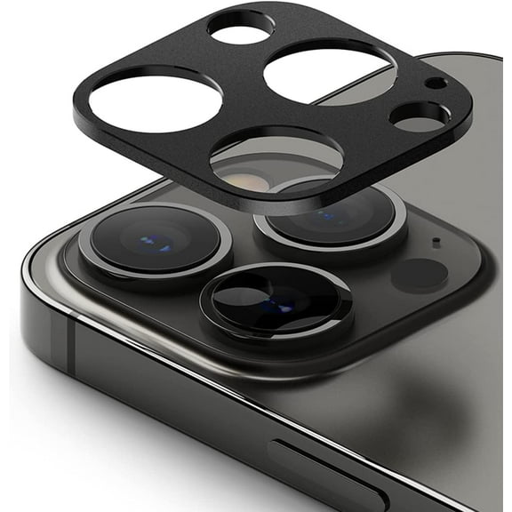 2PCS Camera Lens Protector Compatible with iPhone 13 Pro max/iPhone 13 Pro, Aluminum Alloy Metal Camera Protective Anti-Scratch Cover Case Frame Coverage (Black)