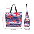 thumbnail image 6 of Bingfone Canvas Tote Bag For Women With Inner Pocket Aesthetic Cute Shopping Tote Bags Reusable Grocery Bags-Sea Stars, 6 of 9