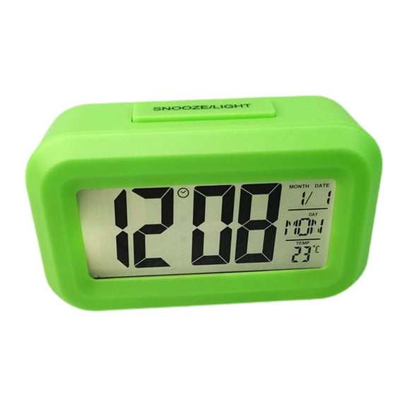 Smart LED Clock Bedside Digital Alarm Clocks Temperature Electronic Snooze Wake Desktop Up Calendar Clock Mute 2023 Alarm