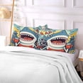thumbnail image 7 of Cartoon Funny Shark Plush Pillowcase, Luxury Soft King Pillow Case for Hair and Skin, Standard Size Pillow Covers with Zipper Closure, 20x26in #592 Home Decor Gifts, 7 of 7