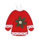 thumbnail image 2 of Pack de 6 adornos para árbol de Navidad no tejidos | Renos, Papá Noel, muñecos de nieve, diseños de cajas de regalo | Rojo Plata Sandía Rojo | Tela suave y duradera | Decoraciones ligeras, 2 of 6