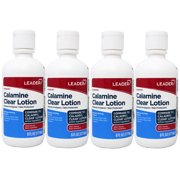 LEADER Calamine Clear Lotion, External Analgesic & Skin Protectant, Fast-Acting Itch Relief for Poison Ivy, Insect Bites, Chicken Pox, 6 FL OZ - 4 Pack
