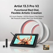 XPPen 13.3in Drawing Display with Stand for Computers, Latest Artist13.3 Pro V2 Graphic Tablet with Screen, 16384 Pen Pressure Stylus, 99% sRGB Full-Laminated Pen Display