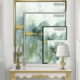 thumbnail image 3 of Designart ' Blue Watercolor Impression with Gold ' Traditional Framed Canvas, 3 of 3