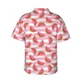 thumbnail image 4 of Xecao Cute Watermelon print Hawaiian shirt - a stylish short-sleeve button-down for men, perfect for casual beach and tropical outings., 4 of 9