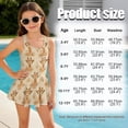 thumbnail image 7 of Xoenoiee Giraffe Flower Print Girls One Piece Swimsuit Swimwear with Skirt Sleeveless Swimsuits Swim Dress Quick Dry Bathing Suits for Beach, Size 3-4 Years, 7 of 7