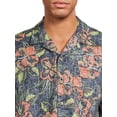 thumbnail image 2 of George Men's & Big Men's Short Sleeve Linen Blend Button-Up Camp Shirt, Sizes S-3XL, 2 of 5