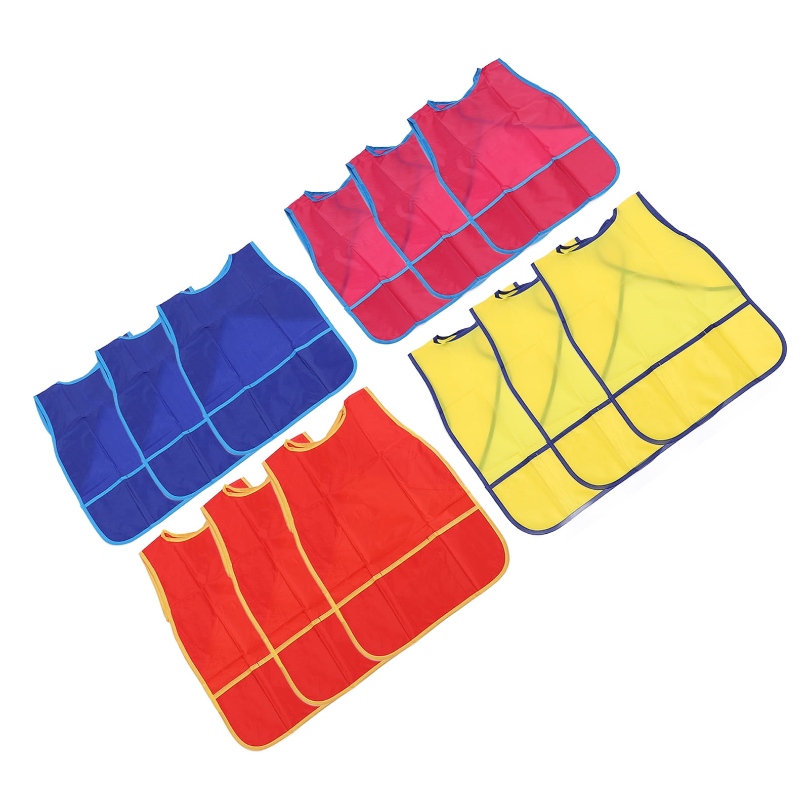 Set De 2 Delantales De Pintura Para Niños 6-12 Años – Ajustables, Impermeables, Con Bolsillo, Amarillo Y Verde