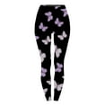 thumbnail image 4 of Ayolanni Workout&nbsp;Pants Fashion Casual Women Butterfly Printed Gradient Span Ladies High Waist Wide Leg Trousers Yoga Pants Long Pants, 4 of 4