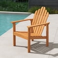 thumbnail image 4 of Gymax 2Pcs Stackable Adirondack ChairsAcacia Wood Chairs w/Slatted Backrests & Seats, 4 of 9