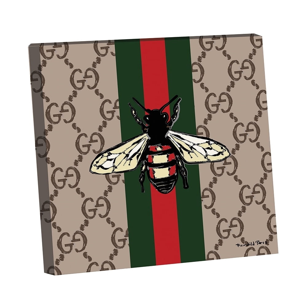 FASHION BEE - 14"x14" Canvas Artwork - Multi-Color 30 x 30