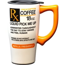 PRESCRIPTION 18 OUNCE CERAMIC TRAVEL MUG