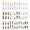 Style:Style 4, variant on Set of 72 false nails, ABS, 3 Models, Multicolor