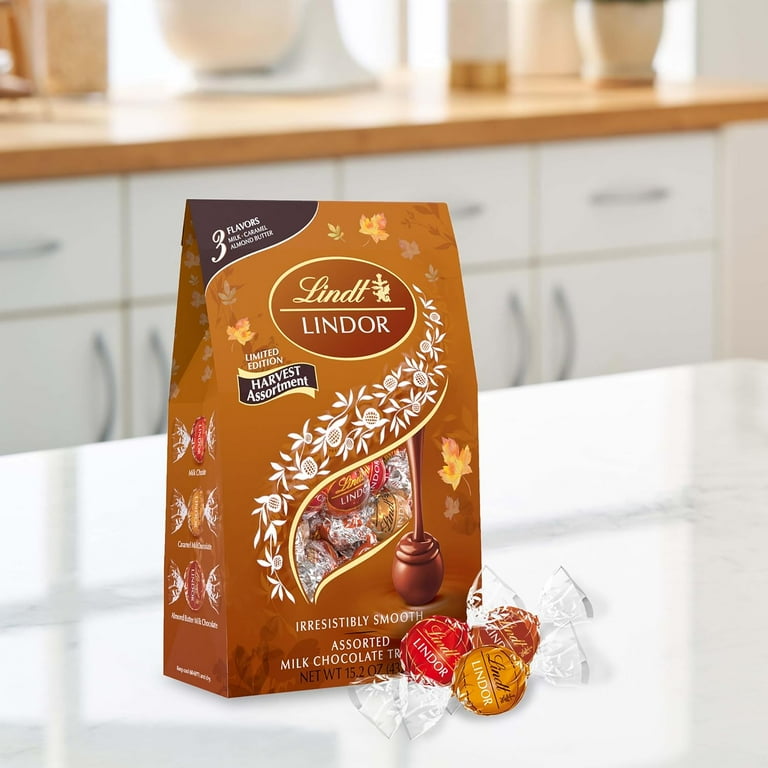 LINDOR Harvest Assorted Milk Chocolate Candy Truffles, 15.2