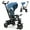 Blue, variant on Babyjoy 4-in-1 Baby Tricycle Toddler Trike w/ Convertible Seat Grey